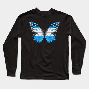 Honduran Flag  Butterfly - Gift for Honduran From Honduras Long Sleeve T-Shirt